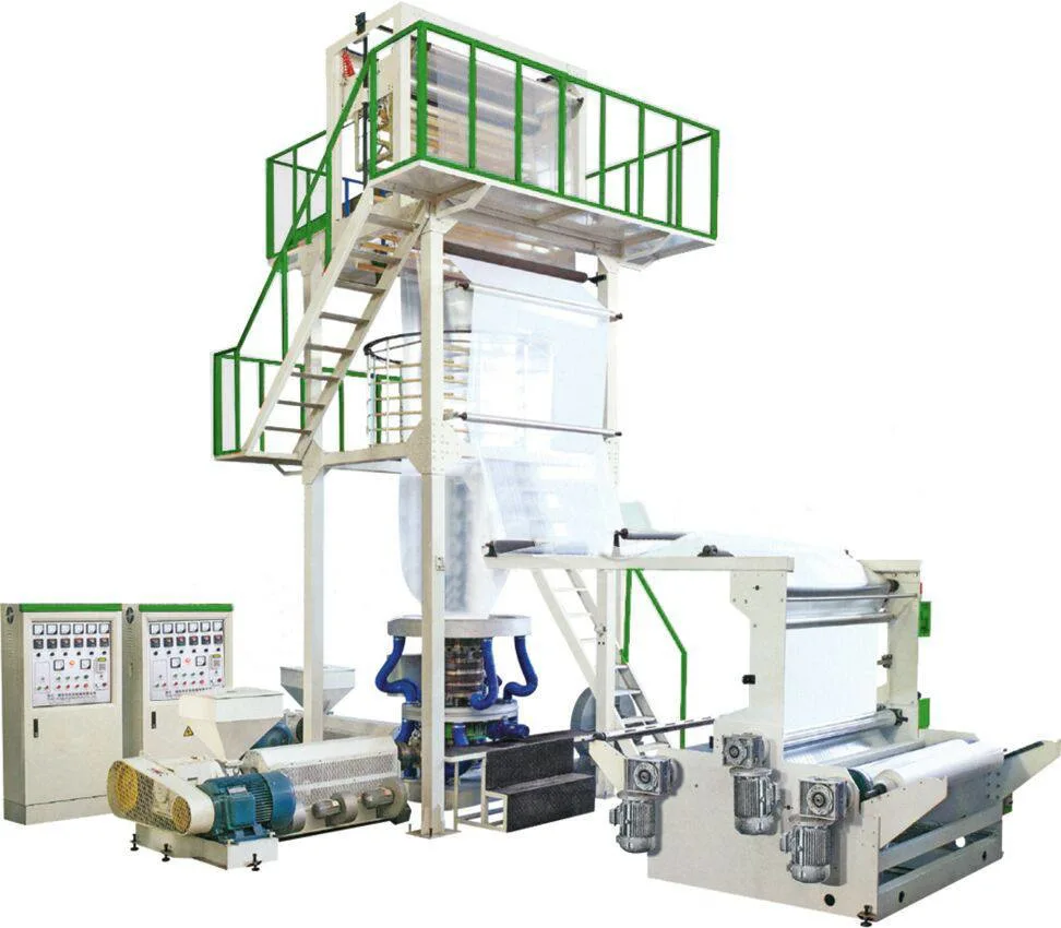 Ab 2 Two Layer Co-Extrusion PE HDPE LDPE Express DHL UPS Bag Blown Film Blowing Extrusion Making Machine