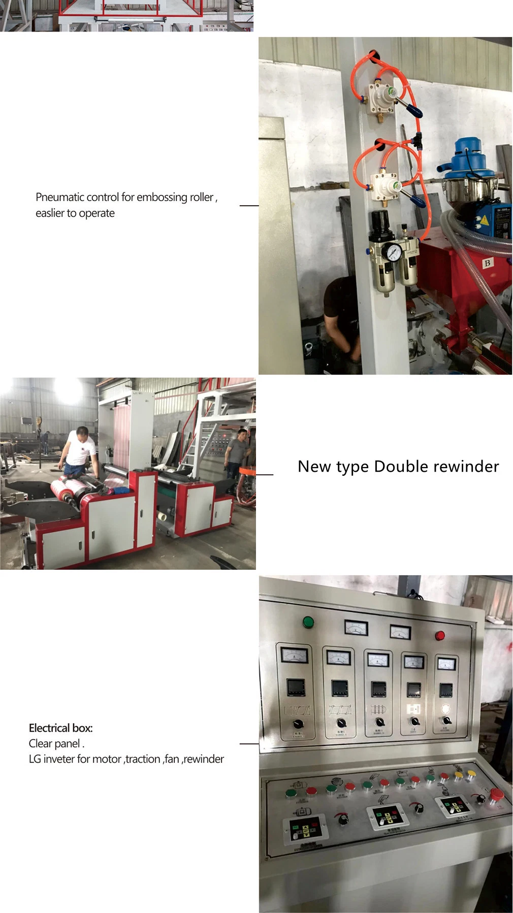 High Output HDPE LDPE LLDPE Recycled Biodegradable PLA Pbat Corn Starch Blown Film Blowing Blown Extruder Extrusion Machine