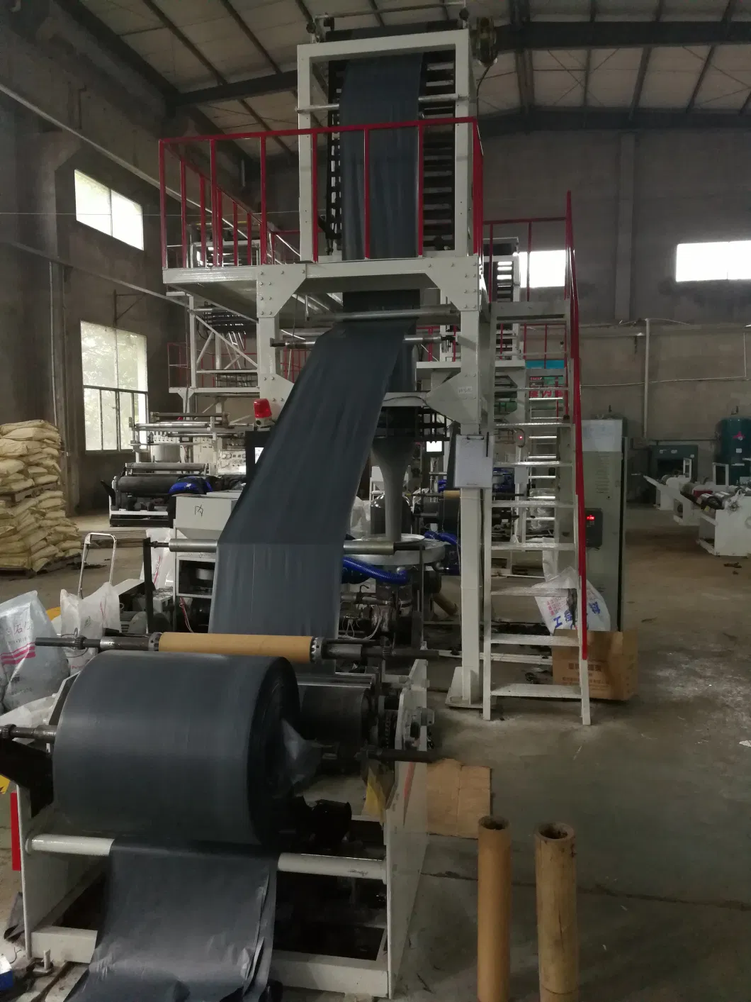 Ab 2 Two Layer Co-Extrusion PE HDPE LDPE Express DHL UPS Bag Blown Film Blowing Extrusion Making Machine