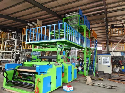 Professional Ab 2 Layer Extrusion PE Poly Roll Bag Blown LDPE Extrude Blowing Machine for Film Plastic